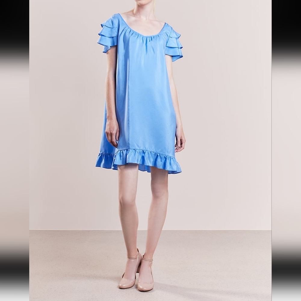 Club Monaco Ruffle Flare Peach Color Dress Size 00